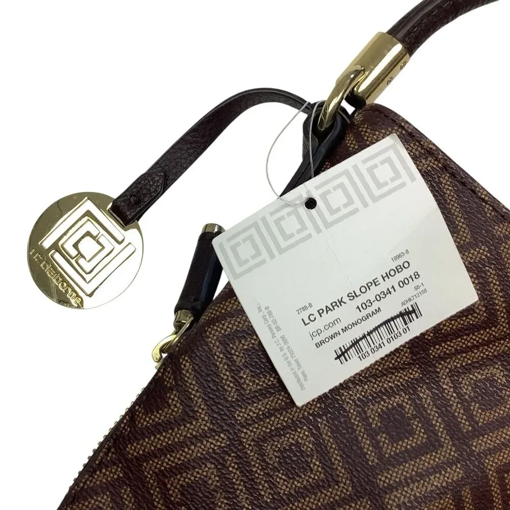 Liz Claiborne Medium Hobo Shoulder Bag Purse Brown Tan Casual Career Classic